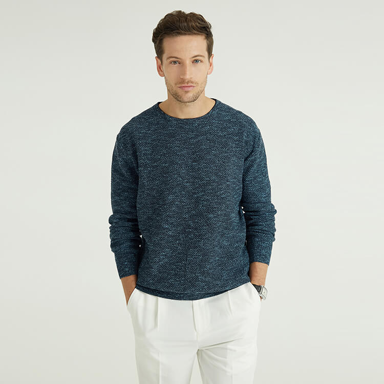 Support Customized Fashion Knitted Cable Men Strickpullover
