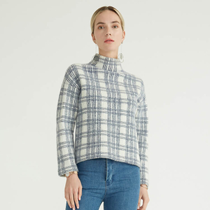 Karierter neuer einfacher und erweiterter benutzerdefinierter Hoodie-Druck-Sweatshirt-Frauen-Pullover