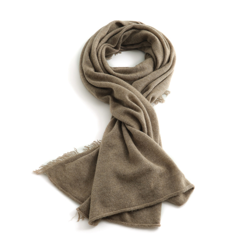 Klassischer, modischer, einfarbiger Schal mit einfachem Quastenkanten-Design
